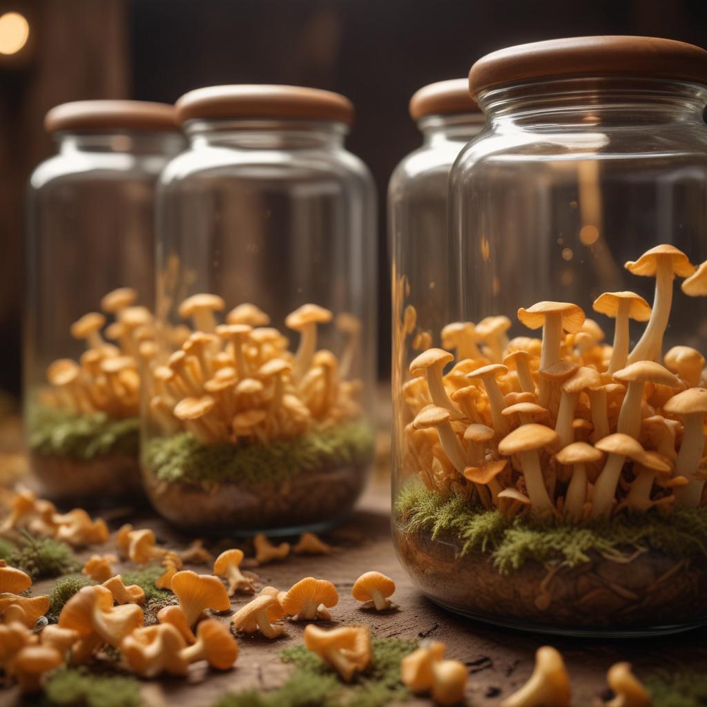 Лисички в капсулах в грибной аптеке центра фунготерапии